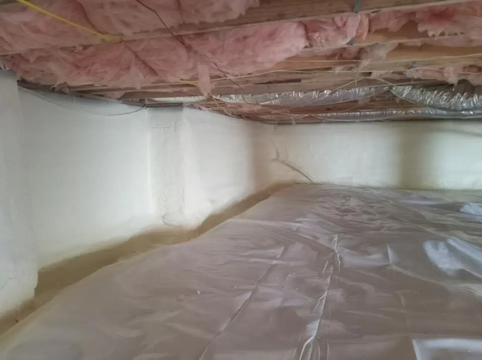 Crawl space encapsulation with closed-cell spray foam for Attic Insulation in Maywood